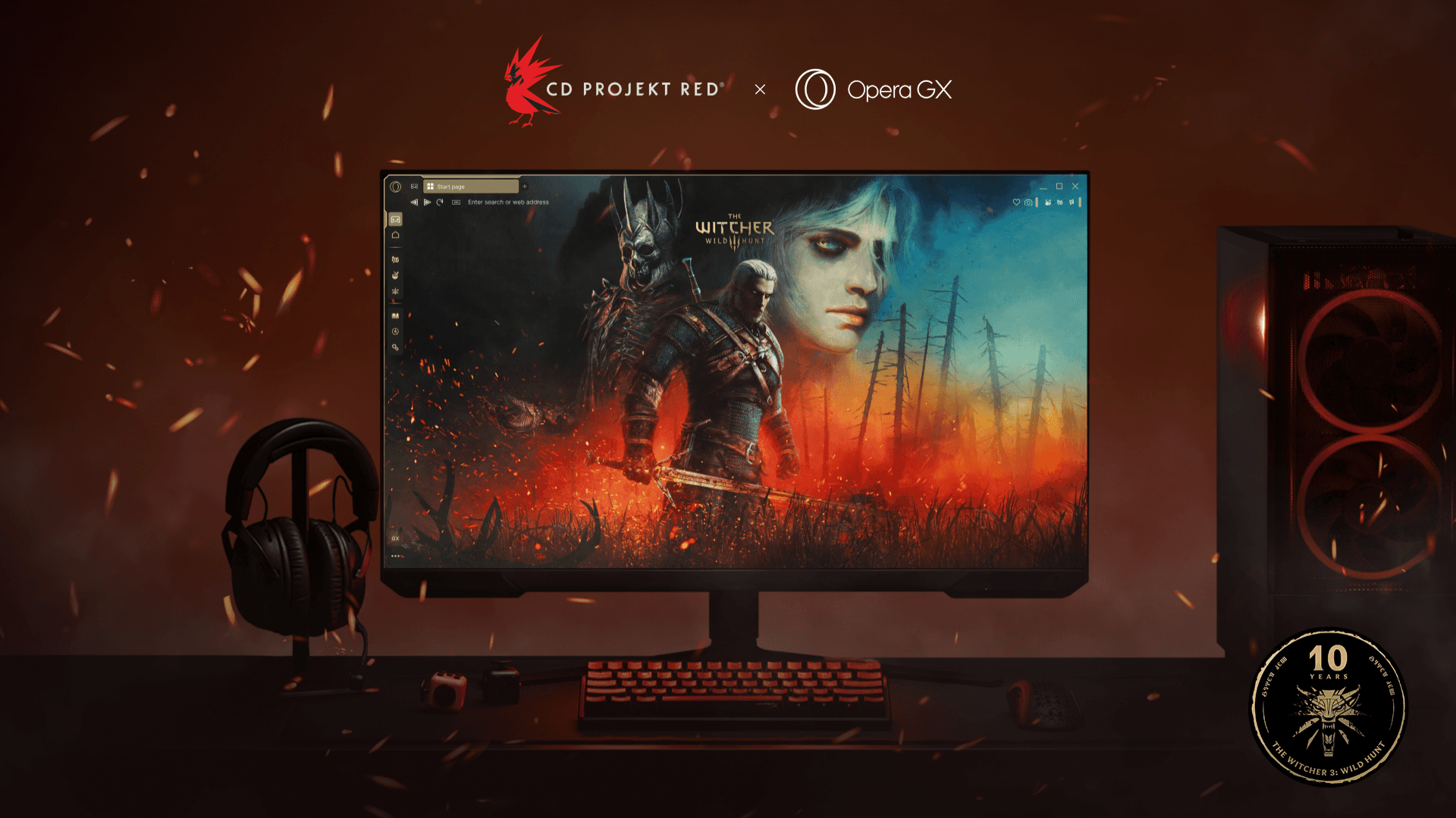 Official Opera GX mod inspired by The Witcher 3: Wild Hunt