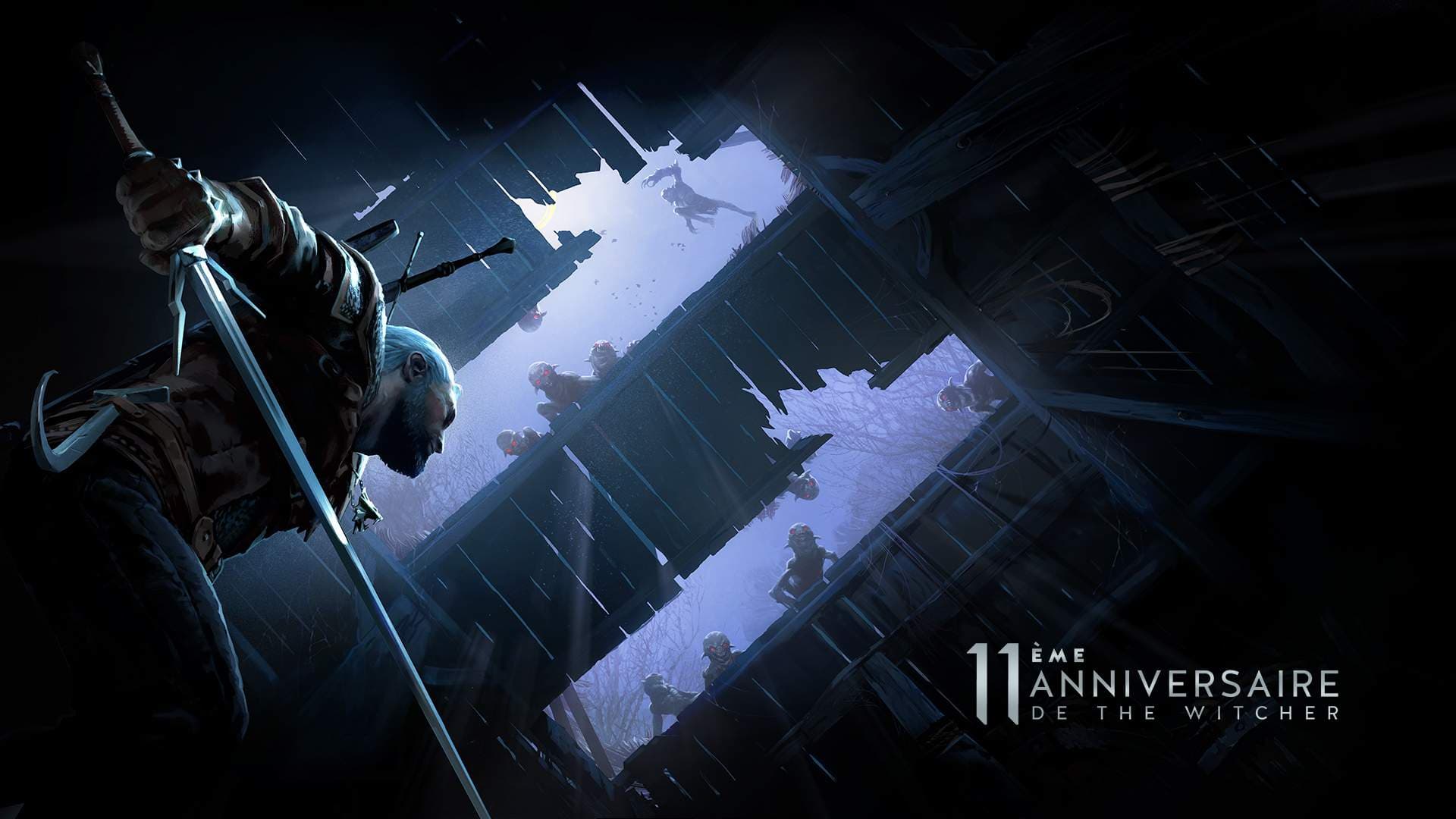 Voici un nouveau fond écran pour le 11e anniversaire de The Witcher !