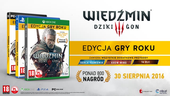 Wiedźmin 3: Dziki Gon -- data premiery Edycji Gry Roku